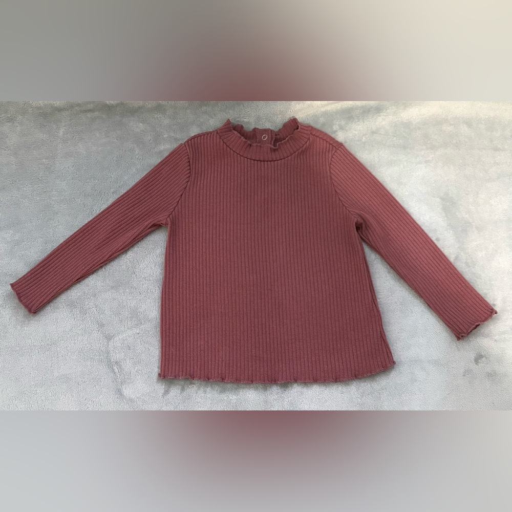 Old Navy Pink Long Sleeve Ribbed Tee